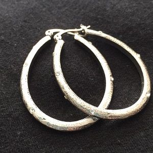 Silver hoops
